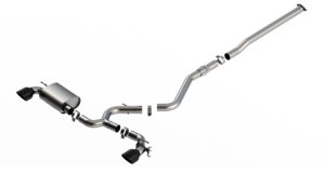 Hyundai Kona N Performance Exhaust - Borla - Cat Back ATAK - Black Chrome - `22-`23 Hyundai Kona N Performance Exhaust - Borla - Cat Back ATAK - Black Chrome - `22-`23