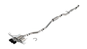 Honda Civic Type R Performance Exhaust - Borla - ATAK Cat Back - Ceramic Black - `23-`25