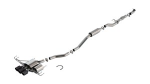Honda Civic Type R Performance Exhaust - Borla - Cat Back ATAK with Carbon Fiber Tips - Black Anodized - `23-`25