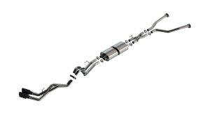 Toyota Tundra Performance Exhaust - Borla - ATAK Cat Back - Black Chrome - `22-`25