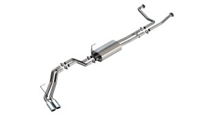 Nissan Titan XD Performance Exhaust - Borla - S-Type Cat Back, True Dual - Bright Chrome - `16-`24