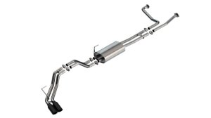 Nissan Titan XD Performance Exhaust - Borla - S-Type Cat Back - Black Chrome - `16-`24