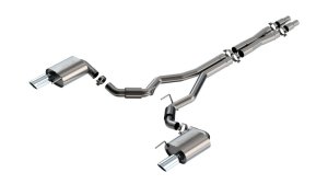 Ford Mustang Performance Exhaust - Borla - S-Type Cat Back - Bright Chrome - `24-`25