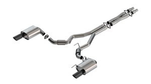 Ford Mustang Performance Exhaust - Borla - S-Type Cat Back - Black Chrome - `24-`25