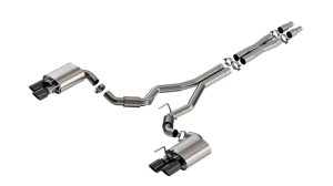 Ford Mustang Performance Exhaust - Borla - Cat Back S-Type - Black Chrome - `24-`25