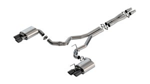Ford Mustang Performance Exhaust - Borla - Cat Back ATAK - Black Chrome - `24-`25