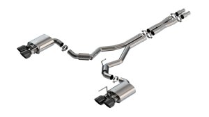 Ford Mustang Performance Exhaust - Borla - S-Type Cat Back - Black Chrome - `24-`25