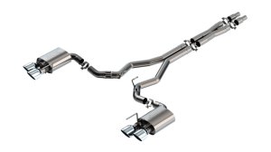 Ford Mustang Performance Exhaust - Borla - ATAK Cat Back with Polyphonic Harmonizer - Bright Chrome - `24-`25