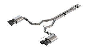 Ford Mustang Performance Exhaust - Borla - Cat Back ATAK - Black Chrome - `24-`25