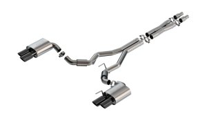 Ford Mustang Performance Exhaust - Borla - S-Type, Cat Back - Black Chrome - `24-`25