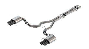 Ford Mustang Performance Exhaust - Borla - Cat Back ATAK - Black Chrome - `24-`25
