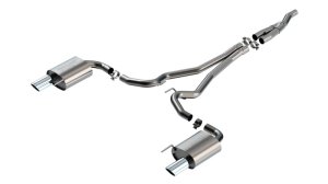 Ford Mustang Performance Exhaust - Borla - S-Type Cat Back - Bright Chrome - `24-`25