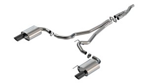 Ford Mustang Performance Exhaust - Borla - Cat Back S-Type - Black Chrome - `24-`25