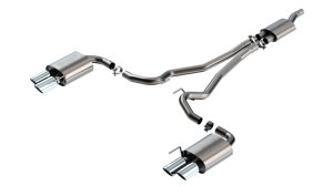 Ford Mustang Performance Exhaust - Borla - Cat Back S-Type - Bright Chrome - `24-`25