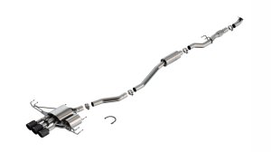 Acura Integra Performance Exhaust - Borla - ATAK Cat Back - Carbon Fiber & Black Anodized - `24-`25