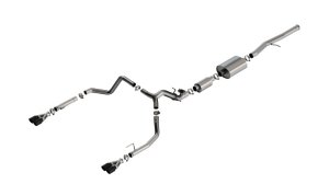 GMC Sierra 1500 Performance Exhaust - Borla - S-Type Cat Back - Black Chrome - `24-`25