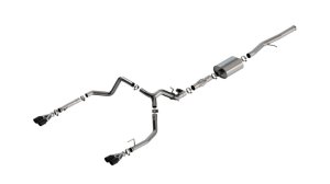GMC Sierra 1500 Performance Exhaust - Borla - ATAK Cat Back with Simulator - Black Chrome - `24-`25