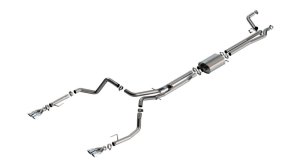 GMC Sierra 1500 Performance Exhaust - Rear - Borla - S-Type Cat Back - Chrome - `24-`25