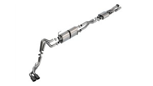 Ford F-250 Super Duty Performance Exhaust - Borla - S-Type Cat Back - Black Chrome - `17-`22