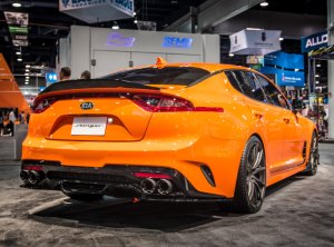 Kia Stinger Performance Exhaust - Borla - 2.25in Tip Kit - Carbon Fiber - `18-`20