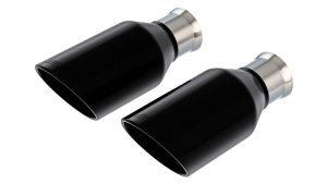 Ram 1500 TRX Performance Exhaust - Borla - 5in. Rolled Edge Angle-Cut - Black Chrome-Plated - `21-`24
