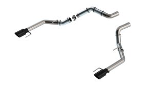 Ford F-150 Raptor Performance Exhaust - Borla - 4.5in Tip, Brawler Style - Black Chrome - `21-`25