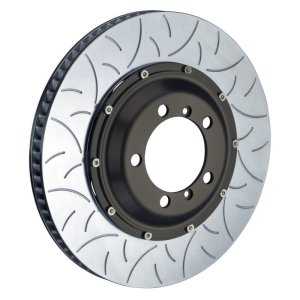 Porsche 997 Turbo S Brake Rotors (2) - Front - Brembo - 2-Piece Slotted Type3 - `06-`12