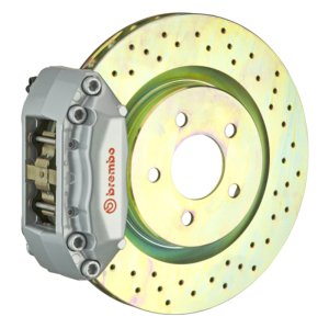 Audi TT Brake Kit - Front - Brembo - 4 Piston GT BBK 2pc 323x28 Rotor Drilled - Silver - `99-`06
