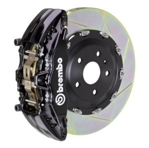 Land Rover LR3 Big Brake Kit - Front - Brembo - GT, 6-Piston Cast Calipers, 2-Piece 380x34mm Slotted Type 1 Rotors - Black - `05-`08