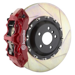 Bentley Flying Spur Brake Kit - Front - Brembo - GT BBK 6 Piston Cast 411x34 2pc Rotor Slotted Type1 - Red - `03-`13 Bentley Flying Spur Brake Kit - Front - Brembo - GT BBK 6 Piston Cast 411x34 2pc Rotor Slotted Type1 - Red - `03-`13