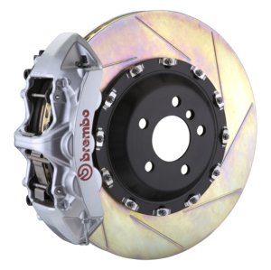 Bentley Flying Spur Brake Kit - Front - Brembo - 6 Piston Cast 411x34 2pc Rotor Slotted Type1 - Silver - `03-`13 Bentley Flying Spur Brake Kit - Front - Brembo - 6 Piston Cast 411x34 2pc Rotor Slotted Type1 - Silver - `03-`13