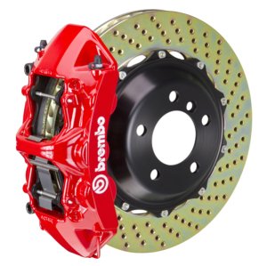 Dodge Viper RT-10 Brake Kit - Front - Brembo - GT BBK 6 Piston Cast 380x32 2pc Rotor Drilled - Red - `92-`00 Dodge Viper RT-10 Brake Kit - Front - Brembo - GT BBK 6 Piston Cast 380x32 2pc Rotor Drilled - Red - `92-`00