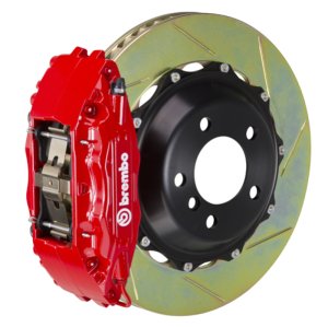 Audi A4 Brake Kit - Front - Brembo - GT BBK 6 Piston Cast 355x32 2pc Rotor Slotted Type1 - Red - `02-`05