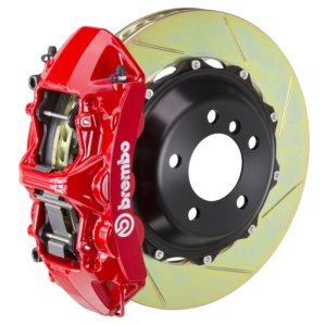 Chevrolet Corvette C8 Brake Kit - Front - Brembo - Slotted Rotors + 6 Piston Calipers - Red - `20-`27