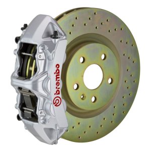 Ford Mustang GT Brake Kit - Front - Brembo - 6Pist Cast 355x32 1pc Rtr Drill - Silver - `05-`14