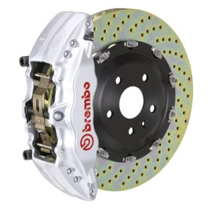 Dodge Challenger Brake Kit - Front - Brembo - GT BBK 6Pis Cast 380x34 2pc Rtr Drill - Silver - `08-`10
