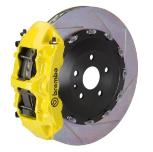 BMW 7 Series Brake Kit - Front - Brembo - Slotted 6 Piston Cast GT BBK - Yellow - `09-`15