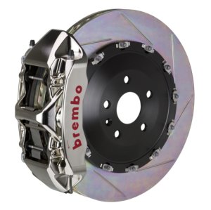 Lexus LS500 Brake Kit - Front - Brembo - GTR BBK 6 Piston Billet 405x34 2pc Rotor Slotted Type1 - Nickel - `18-`27