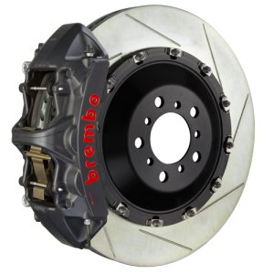 Volkswagen Tiguan Brake Kit - Front - Brembo - GTS BBK 6-Piston 405x34mm Slotted Rotors - Black - 2023+