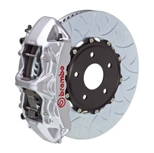Chevrolet Corvette C8 Z51 Brake Kit - Front - Brembo - GT BBK 6 Piston Cast 350x34 2pc Rotor Slotted Type-3 - Silver - `20-`27