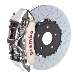Chevrolet Corvette C8 Brake Kit - Front - Brembo - GTR BBK 6 Piston Billet, 350x34 2pc Rotor, Slotted Type3, Nickel - `20-`27