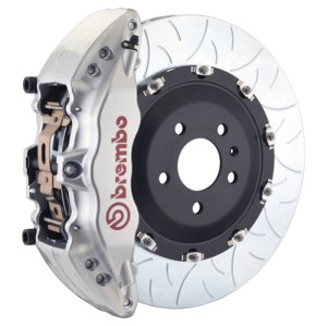 Audi A4 Brake Kit - Front - Brembo - GT BBK 6Pist Cast 380x34 2pc Rotor Slot Type3 - Silver - `09-`16