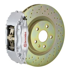Chevrolet Camaro Brake Kit - Front - Brembo - GT BBK 6 Piston Cast 355x32 1pc Rotor Drilled - Silver - `10-`15 Chevrolet Camaro Brake Kit - Front - Brembo - GT BBK 6 Piston Cast 355x32 1pc Rotor Drilled - Silver - `10-`15