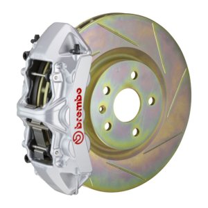 Chevrolet Camaro Brake Kit - Front - Brembo - GT BBK 6 Piston 355x32 1pc Rotor Slotted Type-1 - Silver - `10-`15 Chevrolet Camaro Brake Kit - Front - Brembo - GT BBK 6 Piston 355x32 1pc Rotor Slotted Type-1 - Silver - `10-`15