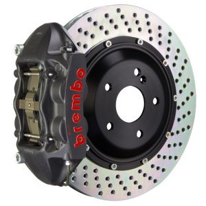 Mazda Mazda3 Brake Kit - Front - Brembo - GTS BBK 4 Piston Cast 345x28 2pc Rotor Drilled - Black - `19-`27