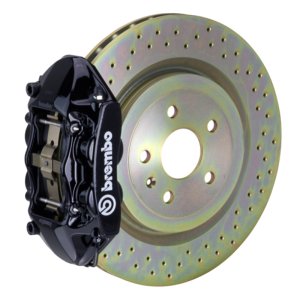 Ford Focus Brake Kit - Front - Brembo - GT BBK 4 Piston Cast 336 x28 1pc Rotor Drilled - Black - `11-`18