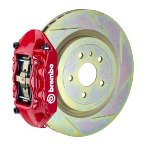 Ford Focus Brake Kit - Front - Brembo - GT BBK 4 Piston Cast 336 x28 1pc Rotor Slotted Type1 - Red - `11-`18