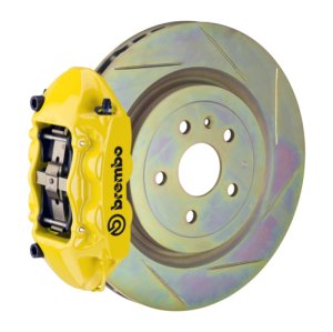 Ford Focus ST Brake Kit - Front - Brembo - GT 4 Piston Cast 336x28 1pc Rotor Slotted Type1 - Yellow - `13-`18