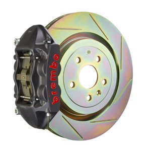Ford Focus ST Brake Kit - Front - Brembo - Slotted Rotors + GTS BBK 4 Pistons Cast - Black - `13-`18
