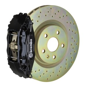 Subaru WRX Brake Kit - Front - Brembo - GT BBK 4 Piston Cast 326 x30 1pc Rotor Drilled - Black - `02-`07